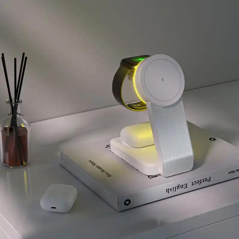 Qi2 Premium Aluminum 3-in-1 Charging Hub